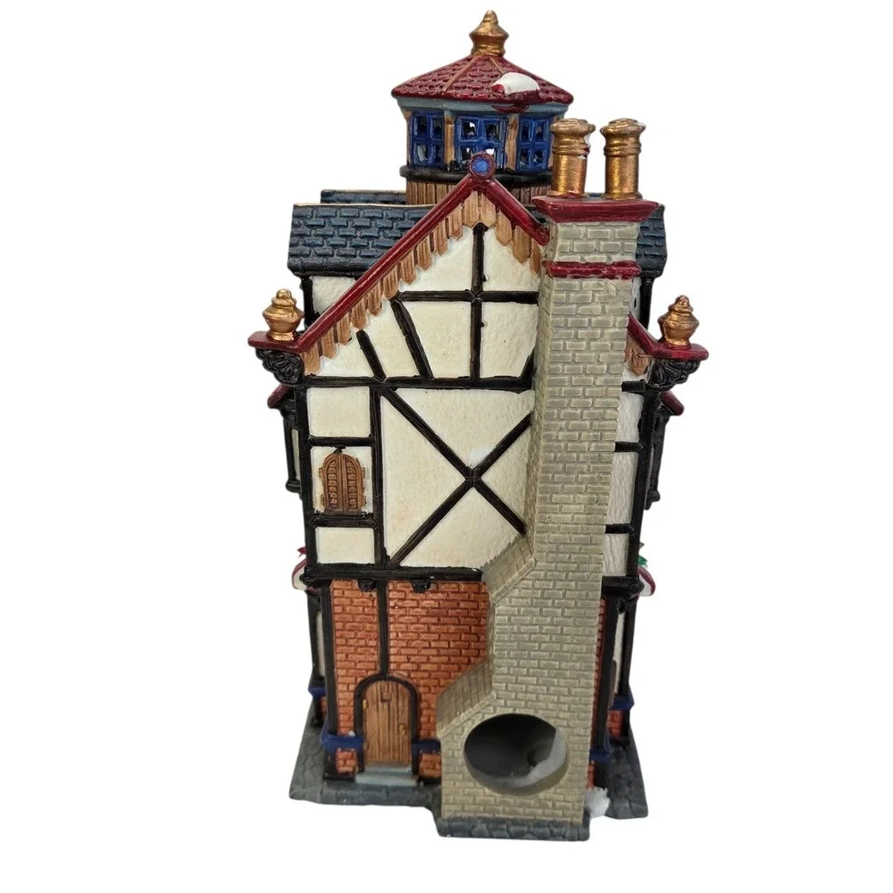 Lemax Yuletide Treasures Shoppe Shop Christmas Village Lit Members Club Box Read